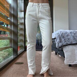 Ksubi White Jeans with Ankle Slit